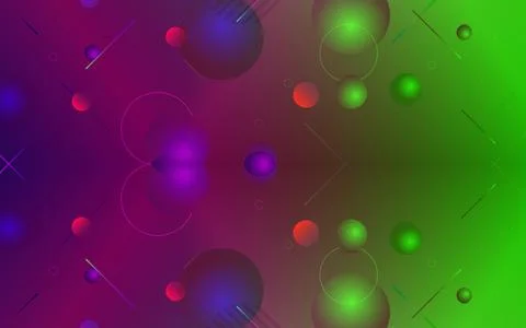Vibrant abstract background with geometric shapes and gradient colors. Stock Illustration