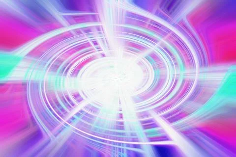 Vibrant abstract background with glowing neon pink and cyan light trails Stock Illustration