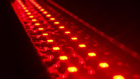 Vibrant abstract background. Macro close up of led light emitting diode lig.. Stock Footage 338298826