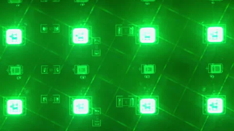 Vibrant abstract background. Macro close up of led light emitting diode lig.. Stock Footage 338299242