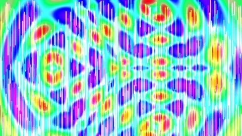 Vibrant abstract background with neon geometric wave patterns for modern di.. Stock Footage 339345383