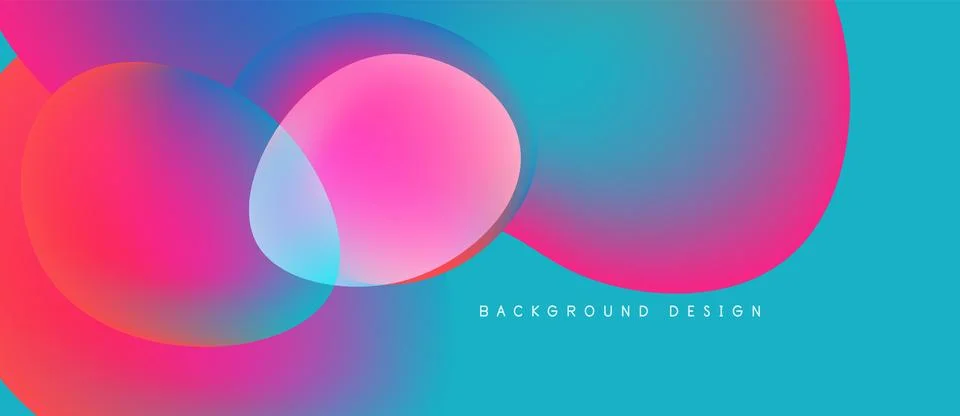 Vibrant abstract background. Overlapping circles create dynamic color blends, Illustrazione stock