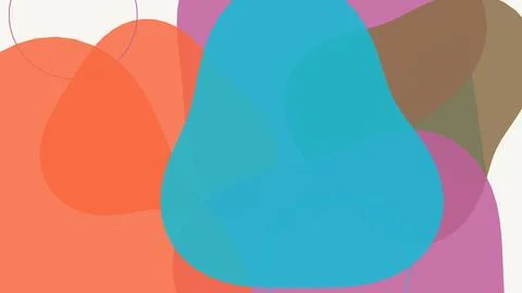Vibrant Abstract Background with Overlapping Colorful Organic Shapes and Fl.. Illustrazione stock