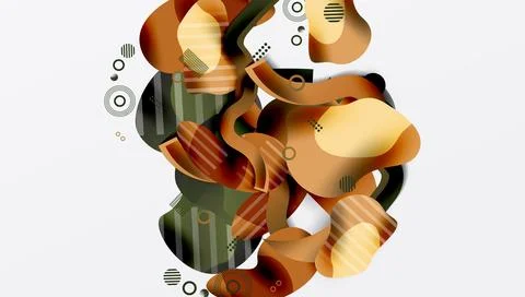 Vibrant abstract background overlapping shapes Illustrazione stock
