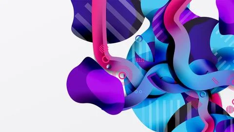 Vibrant abstract background overlapping shapes 스톡 일러스트
