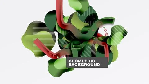 Vibrant abstract background overlapping shapes Illustrazione stock