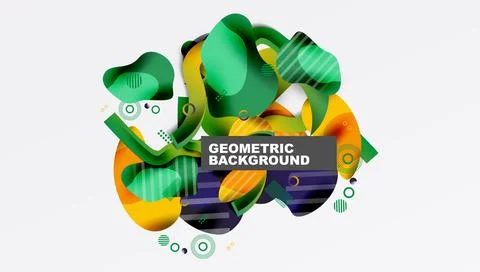 Vibrant abstract background overlapping shapes 스톡 일러스트