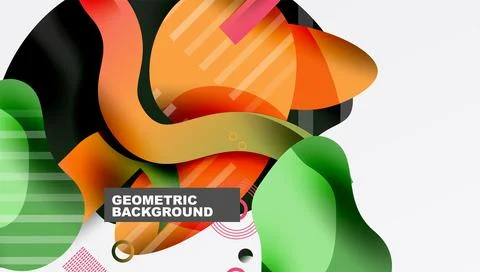 Vibrant abstract background overlapping shapes イラスト素材