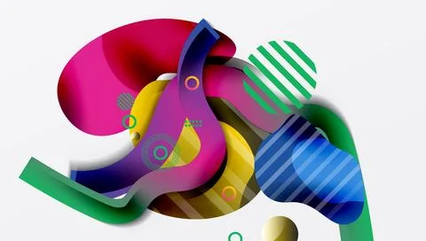 Vibrant abstract background overlapping shapes Illustrazione stock
