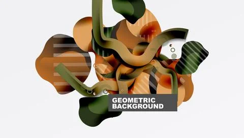 Vibrant abstract background overlapping shapes イラスト素材