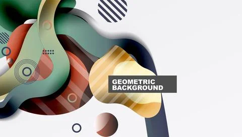 Vibrant abstract background overlapping shapes イラスト素材
