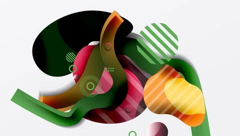 Vibrant abstract background overlapping shapes Illustrazione stock