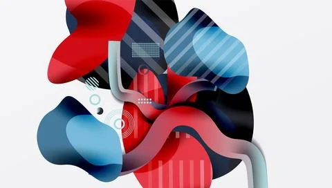 Vibrant abstract background overlapping shapes Illustrazione stock