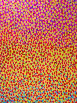 Vibrant abstract background pattern of textured dots in magenta, yellow, an.. Stock Photos