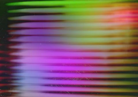 A vibrant abstract background with rainbow lines and grunge overlay Stock Illustration