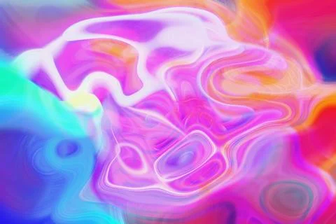 Vibrant abstract background with swirling liquid paint textures in vivid Stock-Illustration