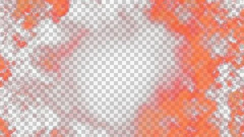 Vibrant abstract background with white cloud on orange Illustrazione stock