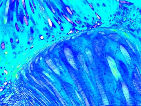 Vibrant abstract blue fluid texture featuring swirling light patterns, orga.. Stock Illustration