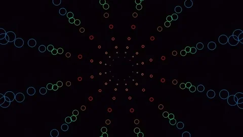 Vibrant abstract bokeh dot pattern overlay on black background for festive .. Stock Footage 341058450