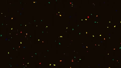 Vibrant abstract bokeh lights falling on black background Stock Footage 342160710