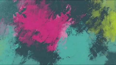 Vibrant abstract brush strokes in motion capturing bold color dynamics Stock Footage 314666566