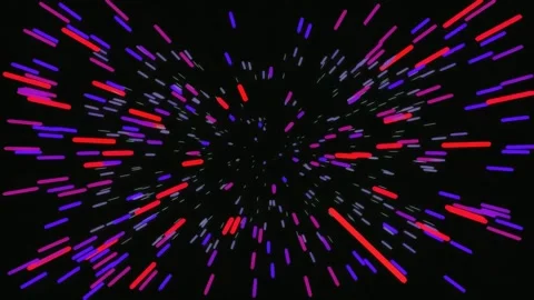 Vibrant Abstract Burst of Rainbow Lines on Black Background Stock Footage 342207424