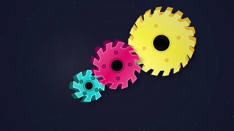 Vibrant abstract candy patterns and geometric design elements on dark surface Stock Footage 344639234