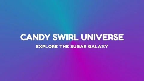 Vibrant abstract candy swirl galaxy background illustration for sweet desse.. Video stock 337655847