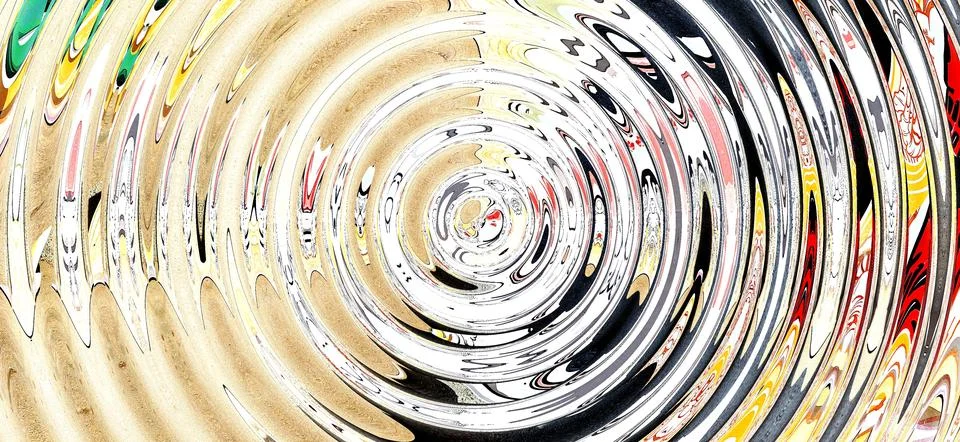 Vibrant Abstract Circular Ripple Pattern for Modern Artistic Digital Backgr.. Stock Illustration