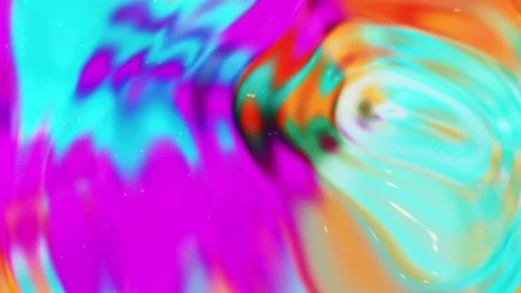 Vibrant Abstract Color Swirl with Dynamic Blue, Orange, Pink, and Purple Hues Stock Footage 341781591