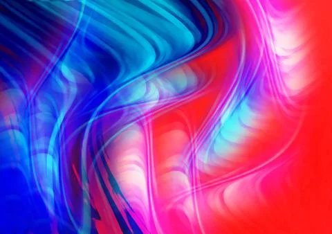 Vibrant Abstract Color Wave Background With Blue Red Pink Neon Fluid Motion.. Stock Illustration