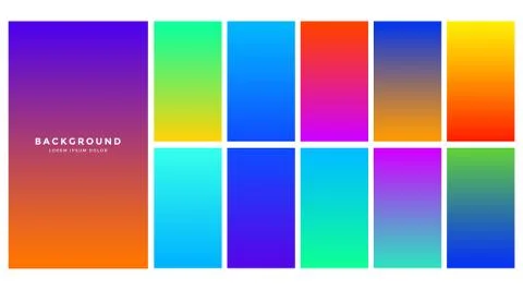 Vibrant abstract colorful gradient background Ilustração Stock