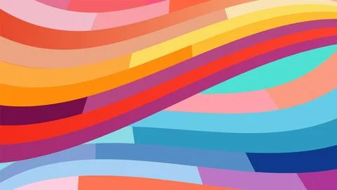 Vibrant abstract colorful wave pattern design art creative modern gradient .. イラスト素材