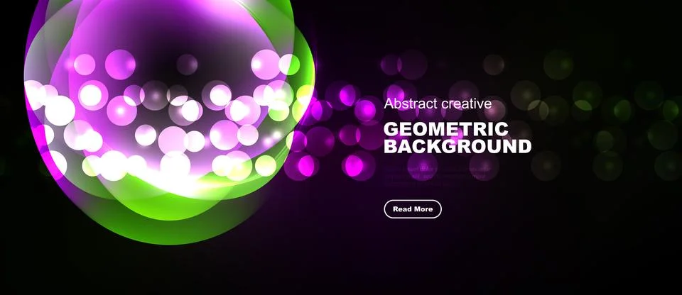 Vibrant abstract composition. Circles overlap, creating luminous effect again イラスト素材