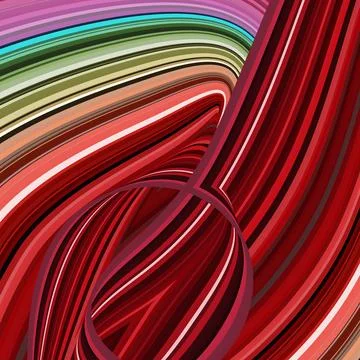 A vibrant abstract composition with colorful stripes that intersect and weave Stock Illustration