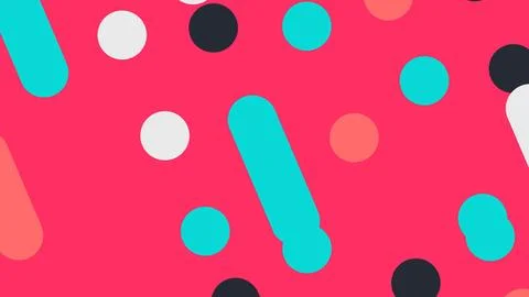 Vibrant abstract composition featuring cyan elongated rods and various colore Stock Illustration