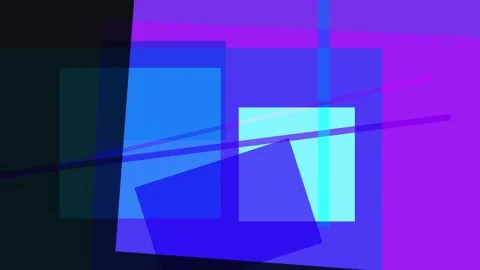 A vibrant abstract composition featuring overlapping geometric shapes in sh.. Stock Footage 335441955