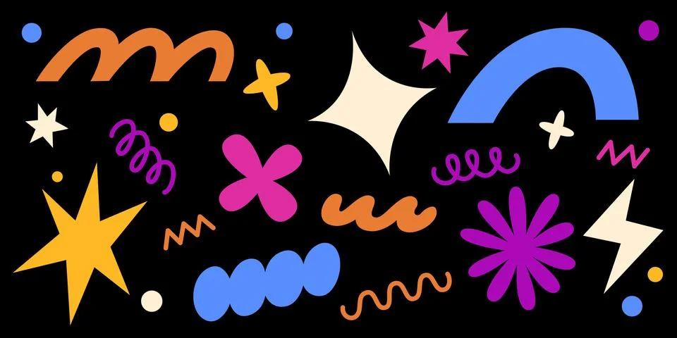Vibrant abstract composition 库存插图