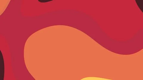 Vibrant abstract composition with overlapping red and orange organic shapes a イラスト素材