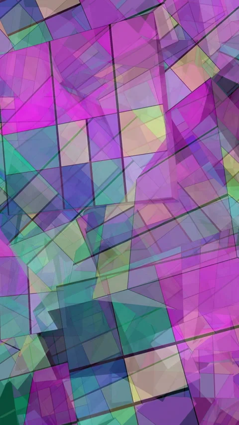 Vibrant Abstract Composition of Overlapping Transparent Geometric Shapes an.. Stock Footage 316794016