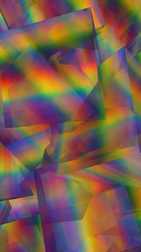 Vibrant Abstract Composition of Overlapping Transparent Geometric Shapes an.. Stock Footage 316794073