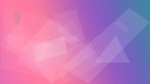 A vibrant abstract composition of translucent geometric forms blends pink, .. Stock Illustration
