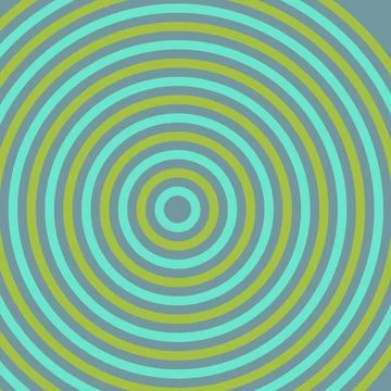 Vibrant Abstract Concentric Circles Background with Cyan and Lime Green Str.. Stock Illustration