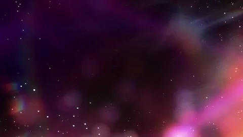 Vibrant Abstract Cosmic Nebula with Light Leaks and Twinkling Stars Stock Footage 329244681