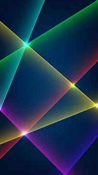 Vibrant Abstract Dark Background with Intersecting Neon Laser Light Beams C.. Stock Illustration
