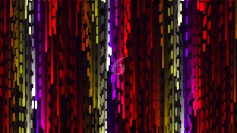 Vibrant abstract data pattern: Colorful digital light streak background wit.. Stock Footage 342207474