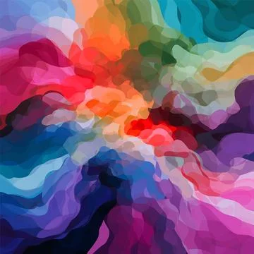 Vibrant abstract design with a dynamic color explosion Stock Illustration