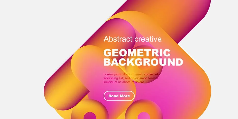 Vibrant abstract design features flowing shapes, warm colors, text overlay, Illustrazione stock