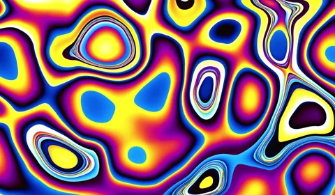 A vibrant abstract design featuring swirling patterns and bold colors, creating Stock Footage 340579072