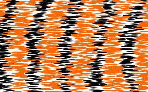 Vibrant, abstract design featuring wavy orange, black, and white stripes Stock Illustration